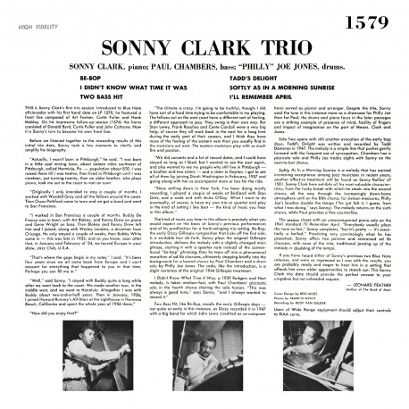 Sonny Clark Sonny Clark Trio Vinyle