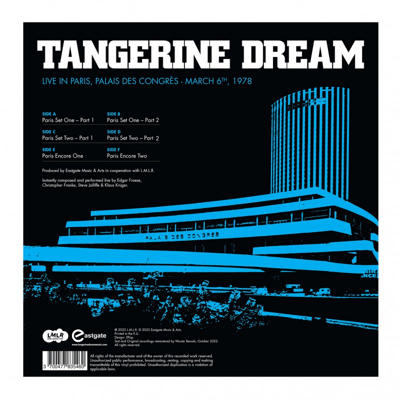 Tangerine Dream Live Au Palais Des Congrès 1978 RSD 2023 (Vinyle)