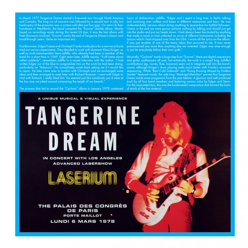Tangerine Dream Live Au Palais Des Congrès 1978 RSD 2023 (Vinyle)