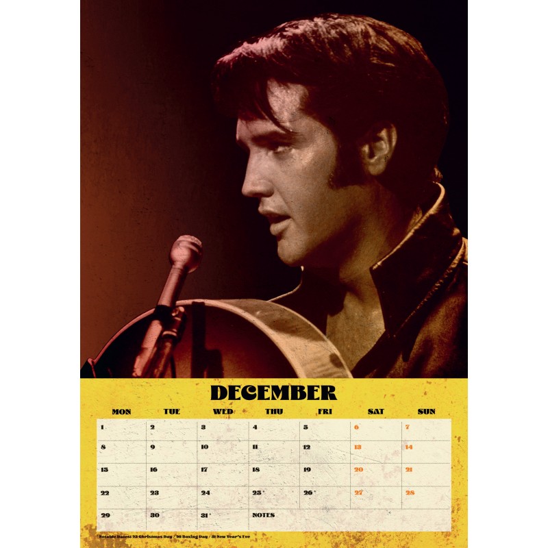 Elvis Presley Calendrier A3 2025