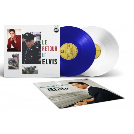 Elvis Presley - 33 Tours - Le Retour D'Elvis / His Hand In Mine (Vinyles Bleu & Blanc) Elvis Presley - 33 Tours - Le Retour D'Elvis / His Hand In Mine (Vinyles Bleu & Blanc)
