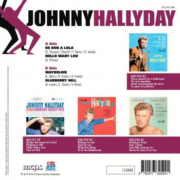 Johnny Hallyday - 45 Tours - Be Bob A Lula - EP Pochette Danoise (Vinyle Violet)