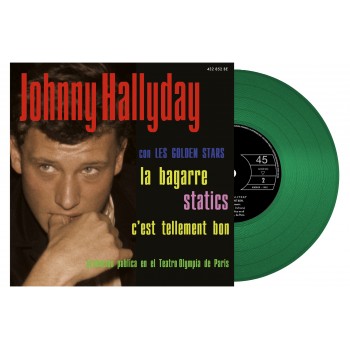 Johnny Hallyday - 45 Tours - La Bagarre - EP Pochette Espagnole (Vinyle Vert)