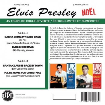 45 Tours Elvis Presley - The Signature Collection N°10 - Noël (Vinyle Vert) 45 Tours Elvis Presley - The Signature Collection N°10 - Noël (Vinyle Vert)