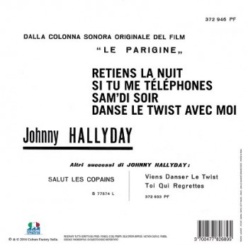 Hallyday, Johnny - CD - Retiens La Nuit - EP Pochette Italienne