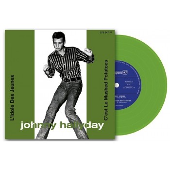 Johnny Hallyday - 45 Tours - L'idole Des Jeunes - EP Pochette Italienne (Vinyle Vert)