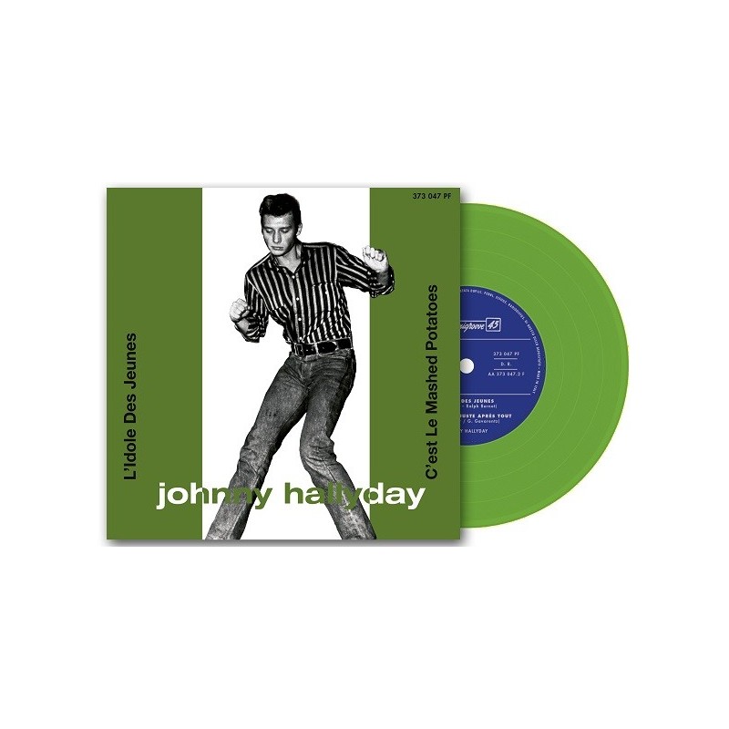 Johnny Hallyday - 45 Tours - L'idole Des Jeunes - EP Pochette Italienne (Vinyle Vert)