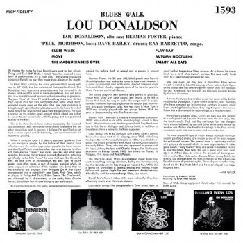 Lou Donaldson - 33 Tours - Blues Walk (Vinyle Noir) Lou Donaldson - 33 Tours - Blues Walk (Vinyle Noir)