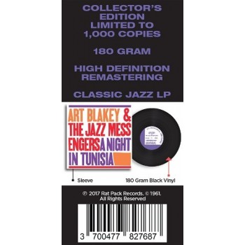 Art Blakey & The Jazz Messengers - 33 Tours - A Night In Tunisia (Vinyle Noir) Art Blakey & The Jazz Messengers - 33 Tours - A Night In Tunisia (Vinyle Noir)