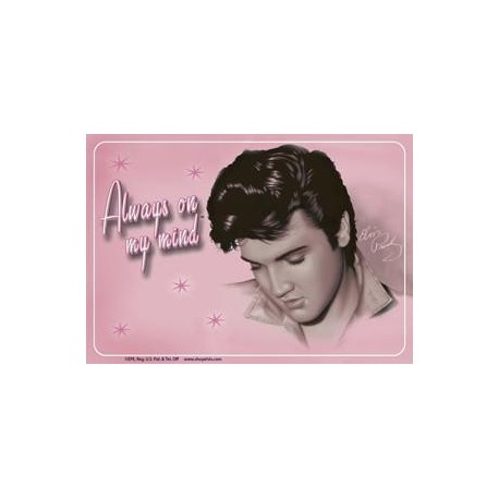 Elvis Carte Postale Pink Looking Down