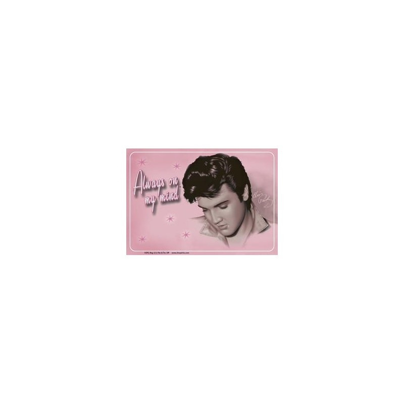 Elvis Carte Postale Pink Looking Down