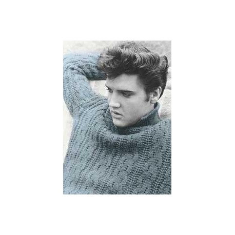 Elvis Carte Postale Blue Sweater