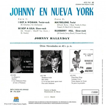Johnny Hallyday - 45 Tours - I Got A Woman - EP Pochette Espagnole (Vinyle Violet)