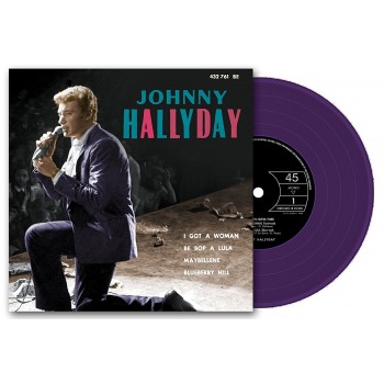 Johnny Hallyday - 45 Tours - I Got A Woman - EP Pochette Espagnole (Vinyle Violet)