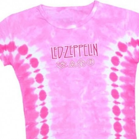 T-Shirt Led Zeppelin - Pink Logo - Femme - Small