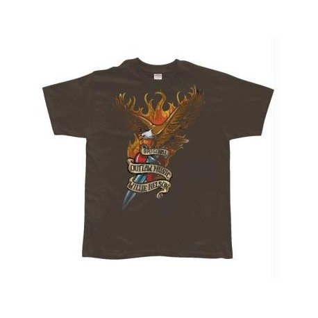 T-Shirt Wille Nelson - Eagle With Dagger - Homme – X Large