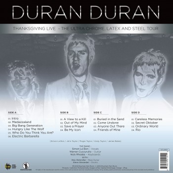 Duran Duran - 33 Tours - Thanksgiving Live (Vinyle Bleu) - RSD 2018 Duran Duran - 33 Tours - Thanksgiving Live (Vinyle Bleu) - RSD 2018