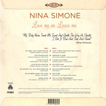 Nina Simone - 33 Tours - Love Me Or Leave Me (Vinyle Orange + CD) - RSD 2018 Nina Simone - 33 Tours - Love Me Or Leave Me (Vinyle Orange + CD) - RSD 2018