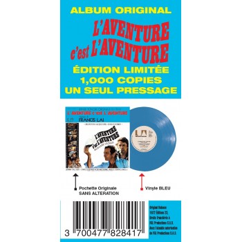 Vinyle - Francis Lai - L'aventure C'est L'aventure (Vinyle Bleu) Vinyle - Francis Lai - L'aventure C'est L'aventure (Vinyle Bleu)