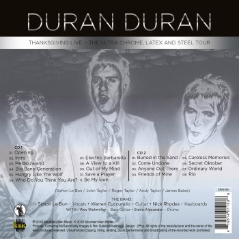 CD - Duran Duran - The Ultra Chrome, Latex And Steel Tour