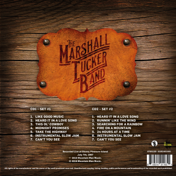 CD - Marshall Tucker Band - Live At Pleasure Island