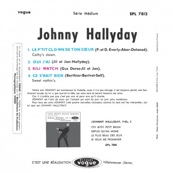 Johnny Hallyday - EP N°04 - Le P'tit Clown De Ton Coeur
