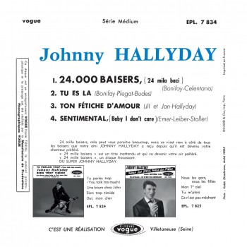 Johnny Hallyday - EP N°07 - 24 000 Baisers  