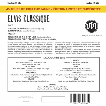 Elvis Presley - 45 Tours - The Signature Collection N°02 - Classique (Vinyle Jaune)