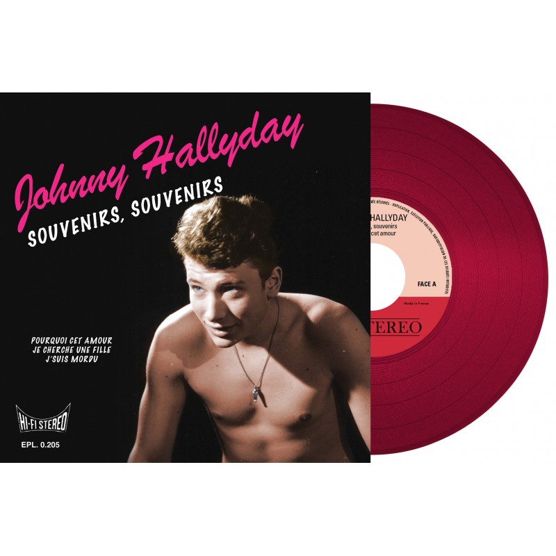 Johnny Hallyday - 45 Tours - Tu Parles Trop (Vinyle Blanc)